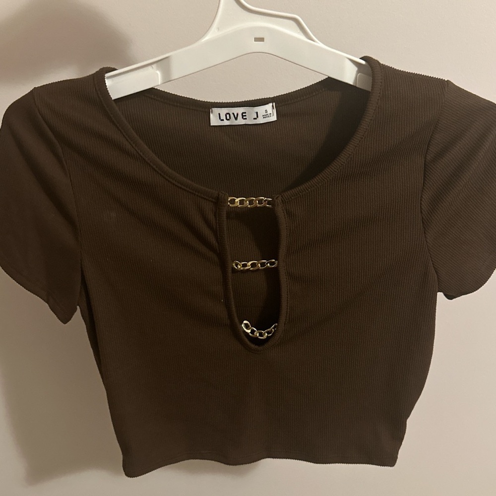 Brown Crop Top